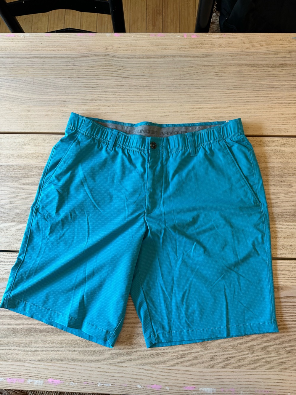 Under Armour Men's Teal Flat-Front Athletic Shorts